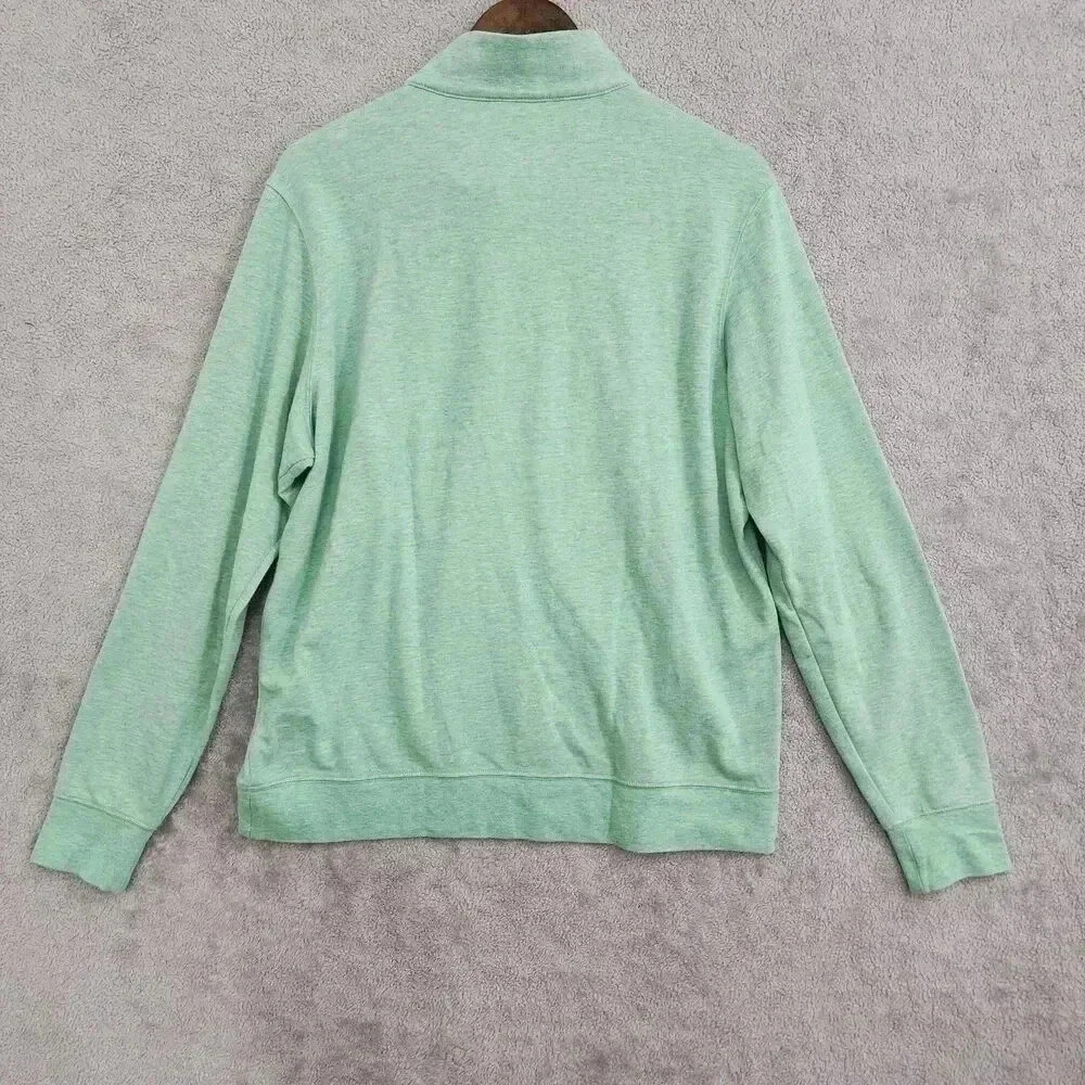 Turtleson Men's Polo Long sleeve Sweatshirt Size L Mock Zip up - Picture 2 of 8